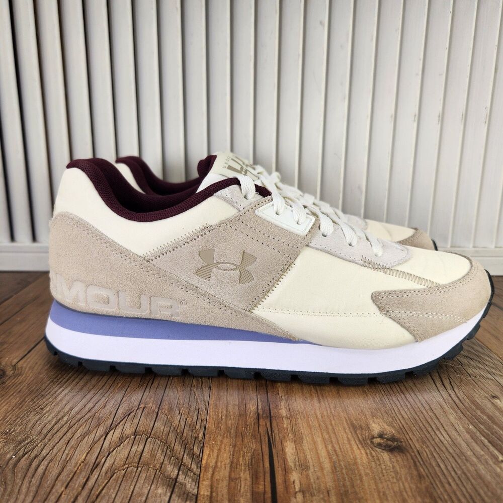 Under Armour Essential Runner Sneakers Men's 8.5 White Running Shoes 3028408-101